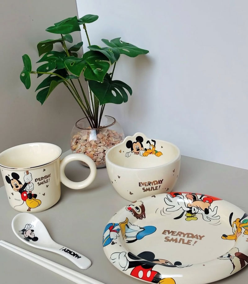 Disney Ceramic Dinnerware Set 6-Piece - Mickey And Friends