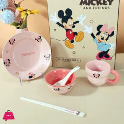Disney Ceramic Dinnerware Set 6-Piece - Mickey Mouse &Amp; Minnie Mouse