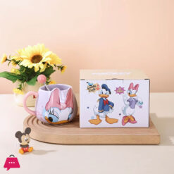 Disney Mickey Mouse Minnie Mouse Dondonald Daisy Duck Couple Ceramic Cup Coffee Cup Big Belly Cup