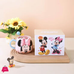 Disney Mickey Mouse Minnie Mouse Dondonald Daisy Duck Couple Ceramic Cup Coffee Cup Big Belly Cup