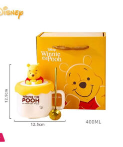 Disney Winnie The Pooh Mug Cute Cartoon Set Cup Ceramic Mug Friend Gift Box