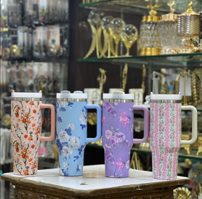 Flower Printed Tumbler 40Oz