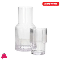 Glass Carafe &Amp; Tumbler Set 2Pcs