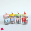 Glass Straw Cup With Bow Sleeve - 400Ml