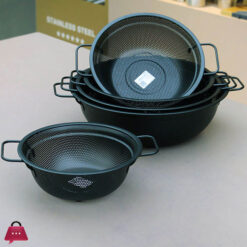 High Grade Stainless Steel Colander Bowl Set Small Hole Sink Colander Basket With Handle