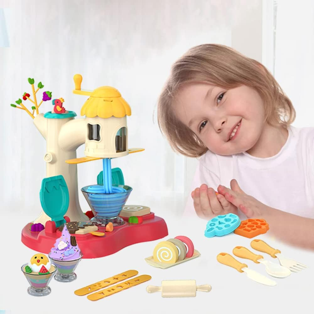 Ice Cream Machine Kit Dough For Kids Play Toys 7 Ice Cream Machine Kit Dough For Kids Play Toys