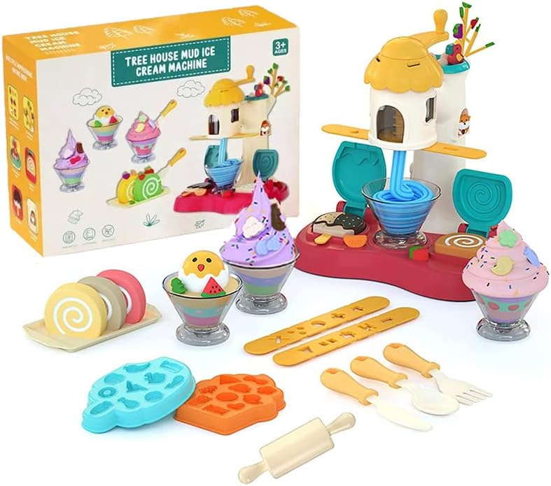 Ice Cream Machine Kit Dough For Kids Play Toys 9 Ice Cream Machine Kit Dough For Kids Play Toys