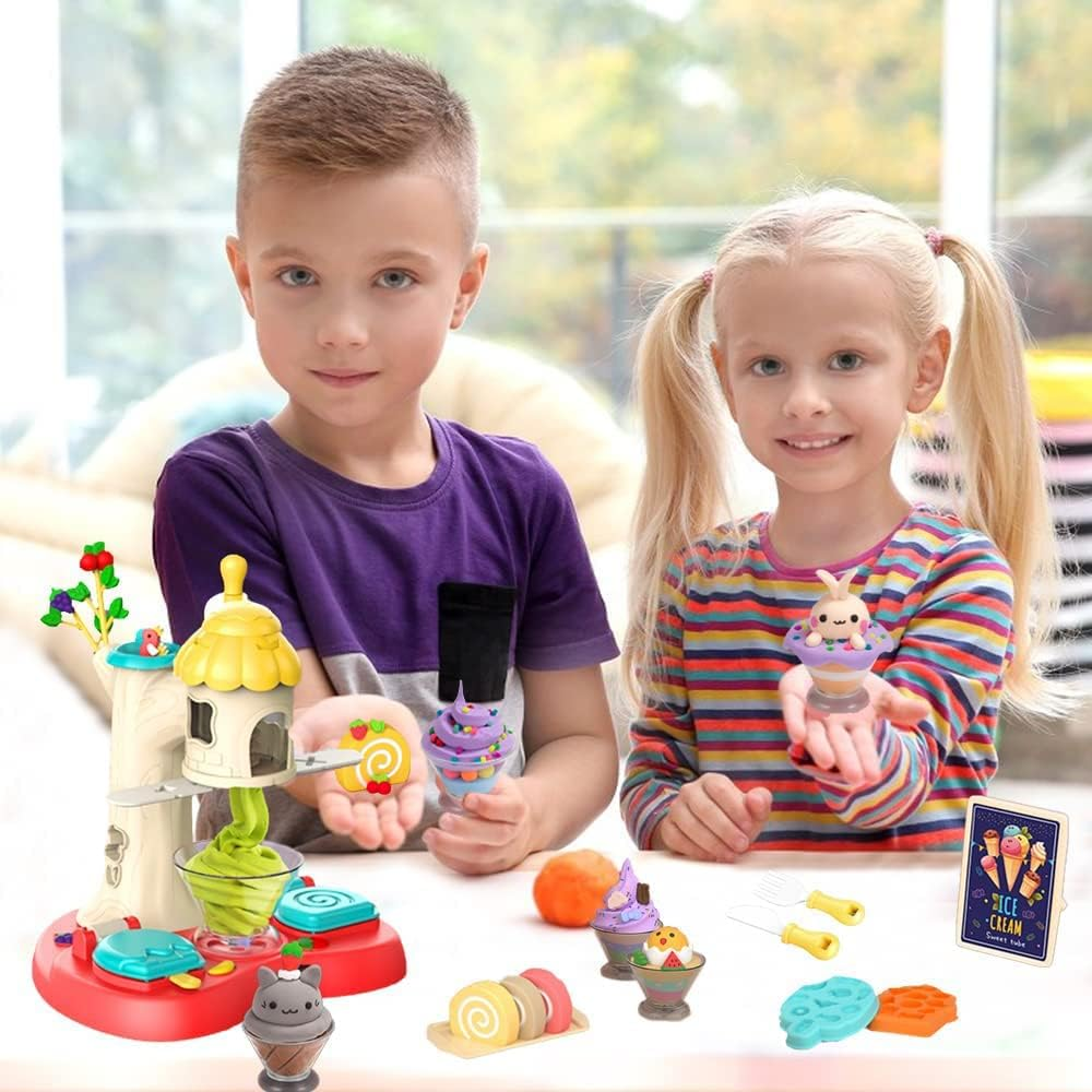 Ice Cream Machine Kit Dough For Kids Play Toys