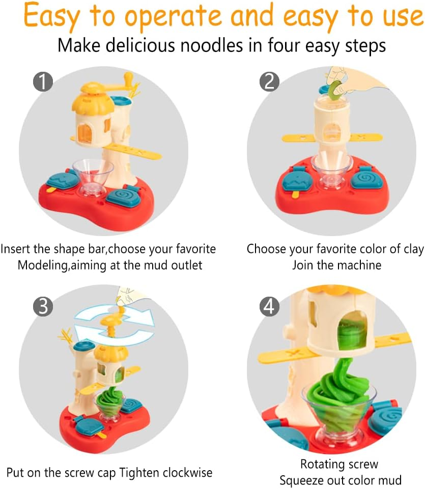 Ice Cream Machine Kit Dough For Kids Play Toys 4 Ice Cream Machine Kit Dough For Kids Play Toys