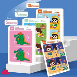 Montessori Error-Finding Puzzle Game Cards For Kids - 64Pcs Educational Reusable Toys For Concentration And Intellectual Development