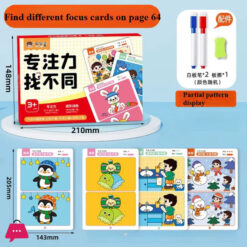 Montessori Error-Finding Puzzle Game Cards for Kids - 64pcs Educational Reusable Toys for Concentration and Intellectual Development