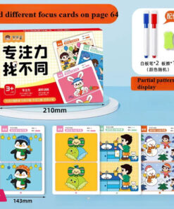 Montessori Error-Finding Puzzle Game Cards for Kids - 64pcs Educational Reusable Toys for Concentration and Intellectual Development