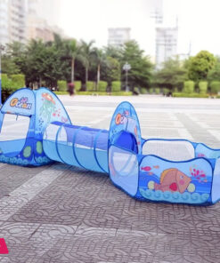 Ocean-Themed Three-In-One Tent Playhouse, Foldable And Portable For Indoor Use - Image 3