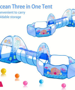 Ocean-Themed Three-In-One Tent Playhouse, Foldable And Portable For Indoor Use - Image 4