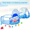 Ocean-Themed Three-In-One Tent Playhouse, Foldable And Portable For Indoor Use