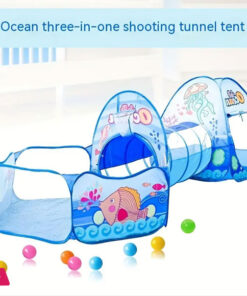 Ocean-Themed Three-In-One Tent Playhouse, Foldable And Portable for Indoor Use