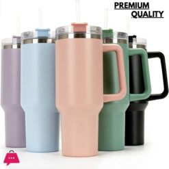 Plain Tumbler with Straw Coffee Mug for Travel 40oz