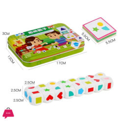 Playing Game Dice Shape Matching Toy Teaching Material Education Dices Toy