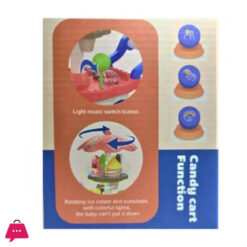 Rotating Candy Cart Toy With Music And Colorful Lights