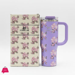 Sitarayuri Flower Nice Time Tumbler With Lid Straw And Handle -900Ml 6 Sitarayuri Flower Nice Time Tumbler With Lid Straw And Handle -900Ml