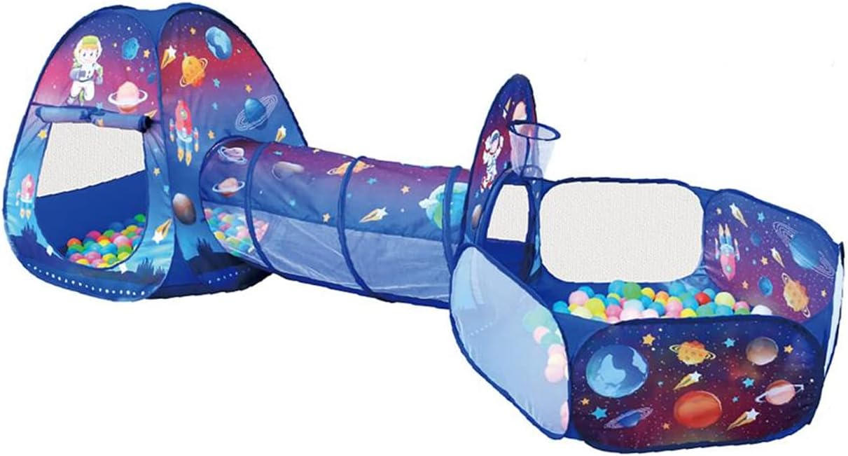 Space Station 3-In-1 Tent Ball Pit And Playhouse For Kids 288Cm Long