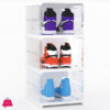 Stackable Shoe Shoe Box 3 Shoe Rack With Doors