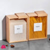 Wood Food Storage Container  Book-Style Canister For Kitchen Square Pantry Organization 3 Ltr 1 Pcs