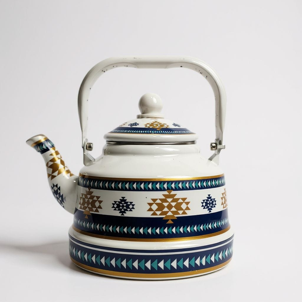 Enamel Kettle 2.5 Ltr Decorative Tea &Amp; Water Kettle With Handle 11 Enamel Kettle 2.5 Ltr Decorative Tea &Amp; Water Kettle With Handle