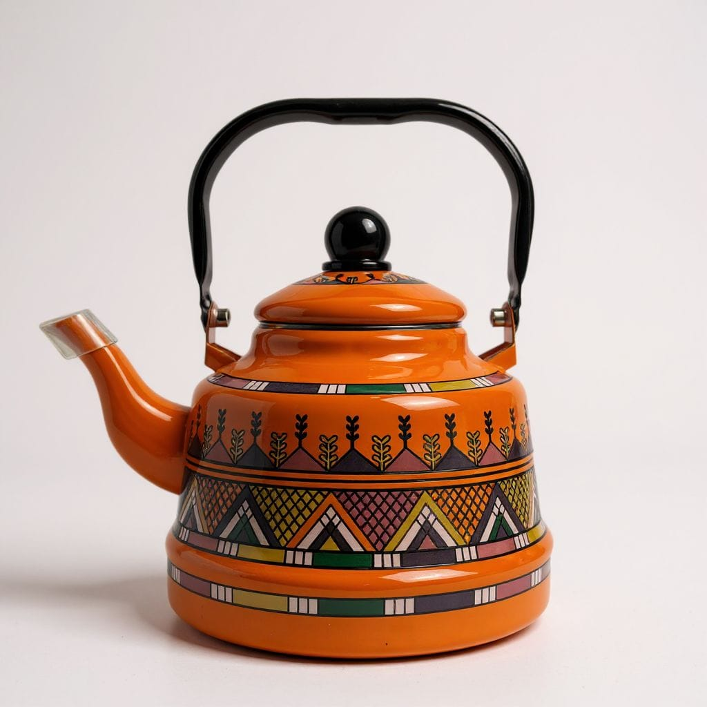 Enamel Kettle 2.5 Ltr Decorative Tea &Amp; Water Kettle With Handle 13 Enamel Kettle 2.5 Ltr Decorative Tea &Amp; Water Kettle With Handle