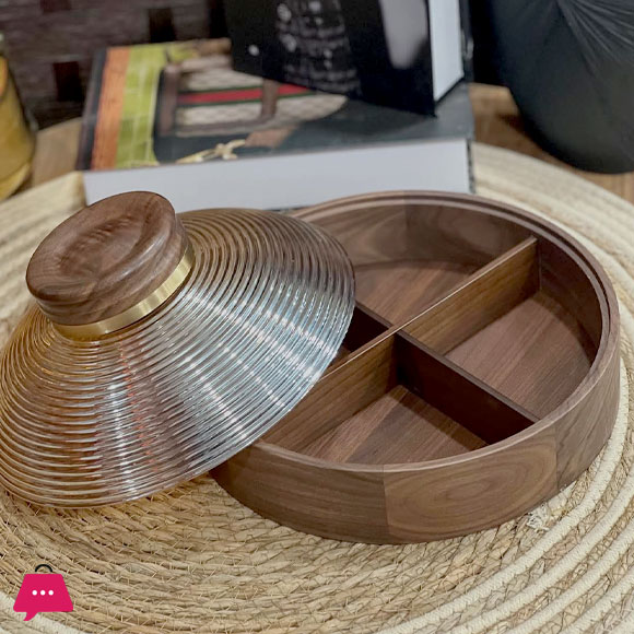 2 In 1 Wooden Serving Bowl &Amp; Dry Fruit Tray 5 2 In 1 Wooden Serving Bowl &Amp; Dry Fruit Tray - Image 3