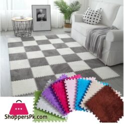 30X30Cm Kids Carpet Foam Puzzle Mat EVA Shaggy Baby Eco Floor Square Stitching Velvet Mat For Living Room Decor Floor Mats 1Pcs
