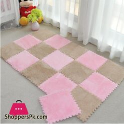30X30Cm Kids Carpet Foam Puzzle Mat Eva Shaggy Baby Eco Floor Square Stitching Velvet Mat For Living Room Decor Floor Mats 1Pcs