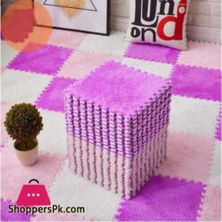 30X30Cm Kids Carpet Foam Puzzle Mat Eva Shaggy Baby Eco Floor Square Stitching Velvet Mat For Living Room Decor Floor Mats 1Pcs