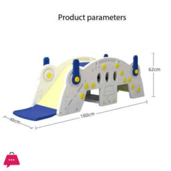 5 In 1 Kids Indoor Slide Seesaw Study Table Basket Ball