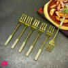 Golden Fork Set Crystal Handle Design 6 Pcs