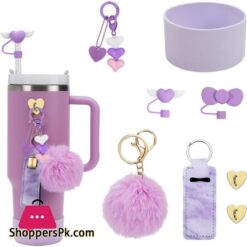 7PCS Stanley Tumbler Decoration Accessories Set - Cute & Aesthetic Drinkware Charms