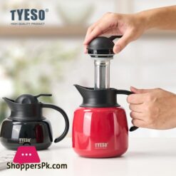 Tyeso Thermos Pot Insulated Stainless Steel Coffee Pot Suitable For Home /Office 1liter