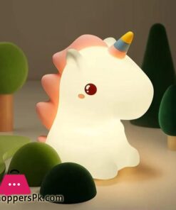 Unicorn Cute Silicone LED Night Light For Kids Children USB Rechargeable Lamp