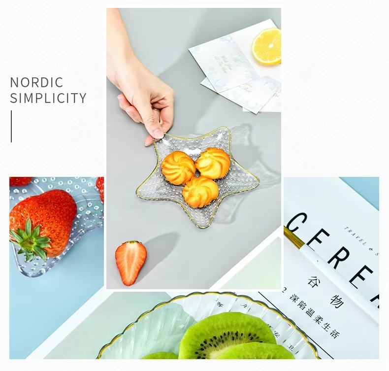 Acrylic Star Shape Plate Set With Metal Stand 8Pcs 13 Acrylic Star Shape Plate Set With Metal Stand 8Pcs