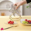 Acrylic Star Shape Plate Set With Metal Stand 8Pcs