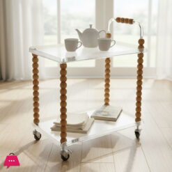Acrylic Tea Trolley Moving Cart