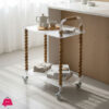 Acrylic Tea Trolley Moving Cart