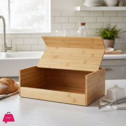 Bamboo Bread Box With Bamboo Cover