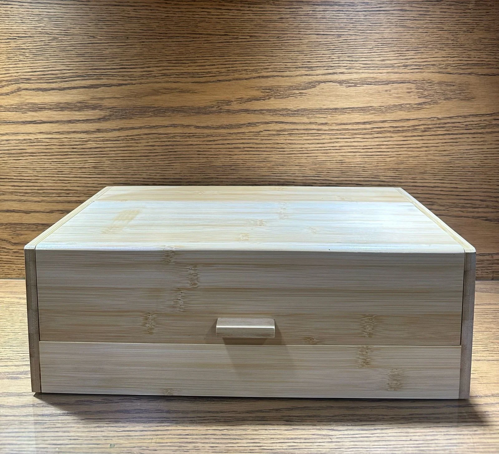Bamboo Bread Box With Bamboo Cover