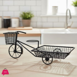 Bicycle-Shaped French Fries &Amp; Snack Serving Basket Iron Cycle Design Tray For Chips For Cafes, Restaurants &Amp; Home Use