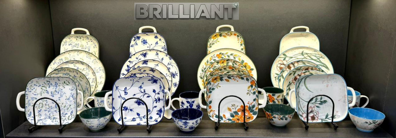 Brilliant Porcelain Round Dessert Plate 8.5Inch