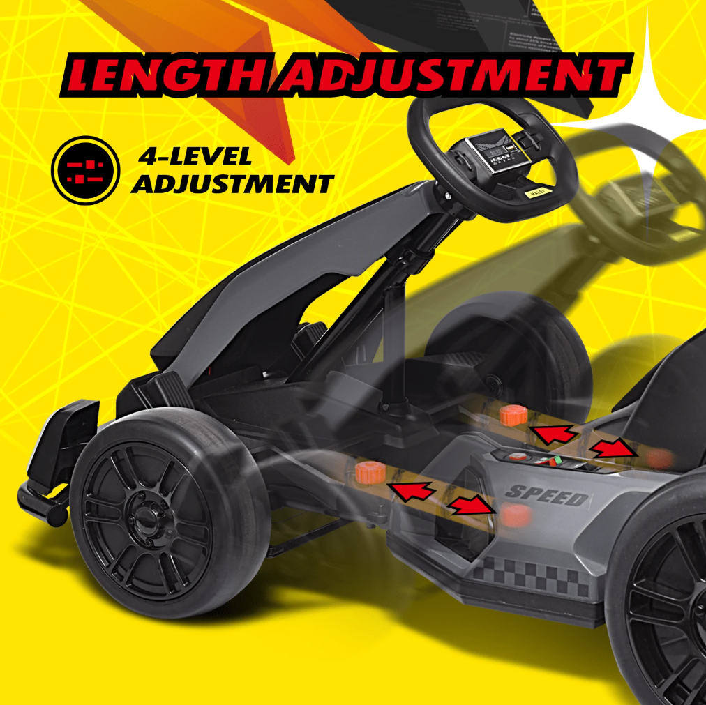 Electric Ride On Go Kart Racing Car High Power Pedal Drift Go Karts 24V 5Ah Battery