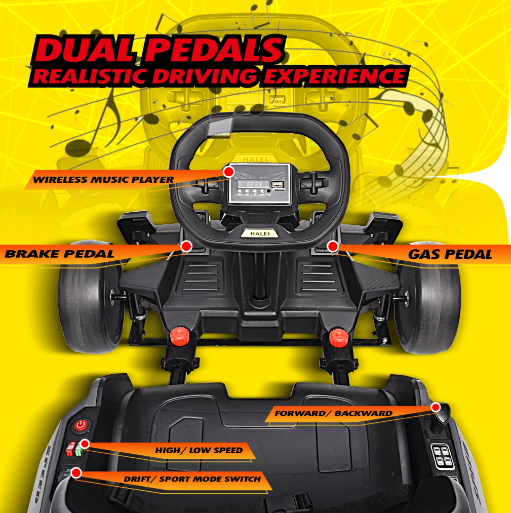Electric Ride On Go Kart Racing Car High Power Pedal Drift Go Karts 24V 5Ah Battery 26 Electric Ride On Go Kart Racing Car High Power Pedal Drift Go Karts 24V 5Ah Battery
