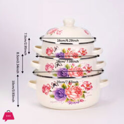 Enamel Pot Perfect For Cooking &Amp; Serving Ideal For Home Kitchens &Amp; Restaurants