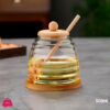 Glass Honeycomb Tank Honey Storage Container With Dipper And Lid Honey Bottle